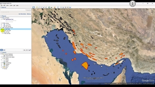 google earth میدان های نفتی ایران