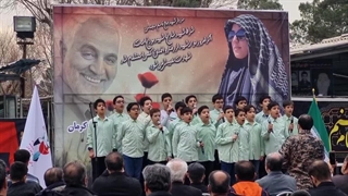 مراسم چهلم حادثه تروریستی کرمان و شهیده فائزه رحیمی در بهشت زهرا