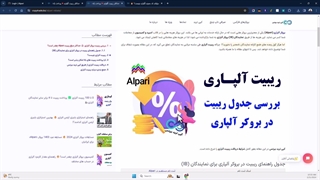 ‫حداکثر ریبیت آلپاری - پرداخت [Rebate] بروکر «Alpari» تا 300 درصد! - [شماره 175]