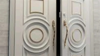 درب ضد سرقت خاص چوبی دو لنگه لوکس لاکچری