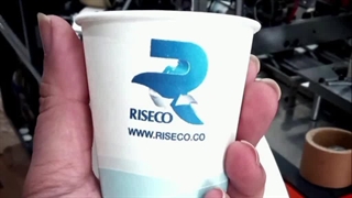 نمونه چاپ لیوان کاغذی در 15 ثانیه! - طاها کاپ