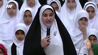 خانم ریحانه شهرکی فرزند شهیدان علیرضا شهرکی و نرجس صیاد در برنامه معلی 1402