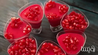 آموزش تهیه دسر موس انار