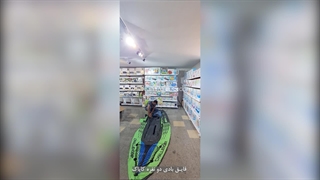 قایق بادی دو نفره کایاک سبز رنگ