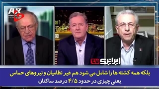 14021219: مناظره داغ و جنجالی سیاستمدار فلسطینی با وکیل و مجری آمریکایی با محوریت فلسطین