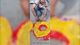 اسباب بازی بادی دو نفره طرح خروس جنگی