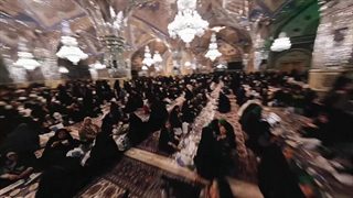 سفره باشکوه کریم اهل بیت علیهم السلام در حرم مطهر رضوی