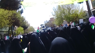 حضور پرشکوه مردم نیشابور در راهپیمائی روز قدس