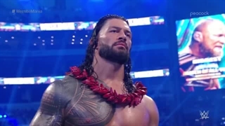 مسابقه کشتی کج براک لزنر و رومن رینز