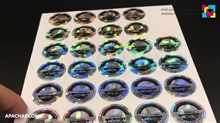 نمونه چاپ هولوگرام دوبعدی | لیبل هولوگرام دوبعدی آپاچاپ