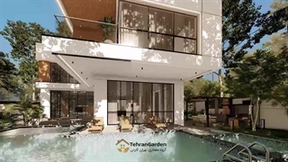 طراحی ویلا دوبلکس مدرن تهران گاردن