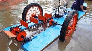 فرایند ساخت قایق قابل استفاده در جاده و زیر آب