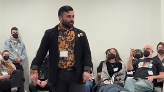 آموزش شعار مرگ بر اسرائیل و مرگ بر آمریکا در دانشگاه شیکاگوی آمریکا