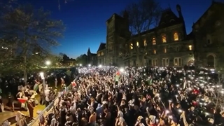 اسرائیل غزه را گرفت، غزه دنیا را! تجمع حمایت از فلسطین،دانشگاه تورنتو_کانادا