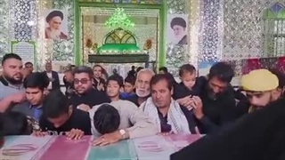 تشییع شهید گمنام دفاع مقدس در بخش نوق رفسنجان - اردیبهشت 1403