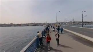 فیلم 360 درجه از قدم زنی روی پل گالاتا در استانبول