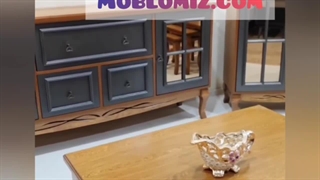 ست میز کنسول و میز تلویزیون روکش چوب