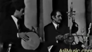 دوئت کمانچه استاد علی اصغر بهاری و تنبک جمشید شمیرانی جشن هنر شیراز ۱۳۴۹