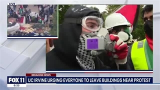 تظاهرات UC Irvine پلیس اردوگاه طرفدار فلسطین را تخریب کرد و بازداشت های دسته جمعی انجام داد !!