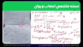 نسخه متخصص اعصاب و روان با ترجمه - آموزش نسخه خوانی