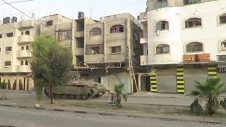 هدف قرار دادن نیروها و ادوات جنگی اشغالگران صهیونیست در شرق رفح توسط مبارزان قسام