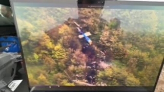 لحظه پیدا شدن لاشه بالگرد توسط تیم پهبادی داوطلب سازمان امداد و نجات هلال‌احمر