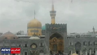 لحظه اعلام خبر شهادت رئیس جمهور در حرم امام رضا(ع)