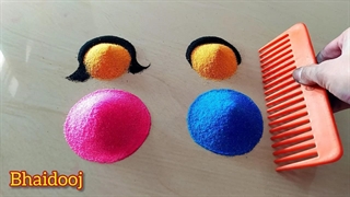 هنر جذاب هندی/ رنگولی های ویژه بای دوج سرگرمی زیبا در هند