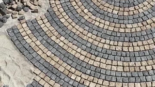 سنگفرش محوطه سازی با سنگ کوبیک گرانیت