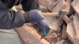 لایه کردن سنگ لاشه و ورقه ای آموزش دیدنی