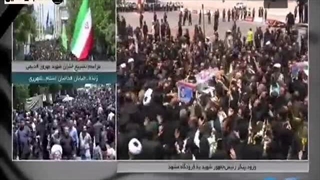 گلباران پیکر سیدالشهدای خدمت در فرودگاه مشهد