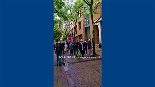 دانشجویان در لندن اردوی خود را برای فلسطین در دانشگاه SOAS راه اندازی کردند !!