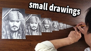 نقاشی پورتره های نیم سانتی متری!
