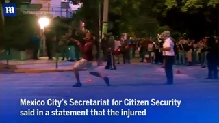 معترضان طرفدار فلسطین مکزیک با پلیس درگیر شدند که شش زخمی و سفارت اسرائیل را به آتش کشیدند !!