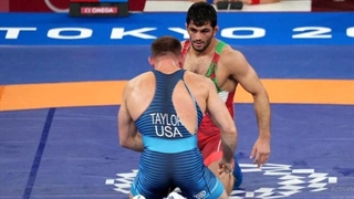 کشتی فینال حسن یزدانی و ترنت هیدلی آمریکایی