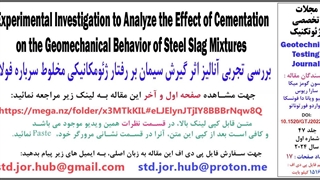 Experimental Investigation to Analyze the Effect of Cementation on the Geomechanical Behavior of Steel Slag Mixtures-GTJ20220248