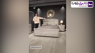 تخت خواب ایتالیایی به همراه میز آرایش جادار / تانیل چوب