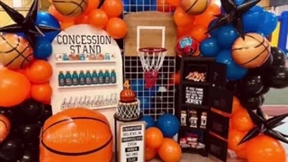 دکور جذاب جشن پسرانه با تم تولد بسکتبال