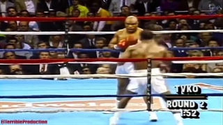 لحظاتی از مبارزه تاریخی جورج فورمن و ایواندر هالیفیلد