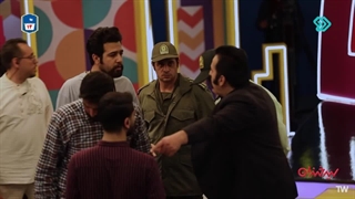 ایرج الهی بازیگر و مهدی رحیمی در برنامه تلویزیونی سید خندان