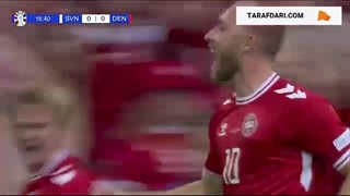 گل کریستین اریکسن به اسلوونی روی پاس دیدنی یوناس ویند (اسلوونی 0-1 دانمارک)