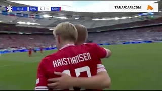 خلاصه بازی اسلوونی 1-1 دانمارک (یورو 2024)