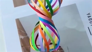 کاردستی با نوارهای کاغذ رنگی
