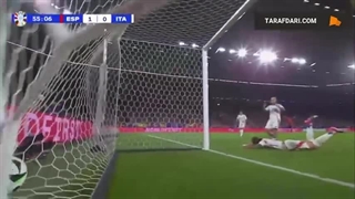 گل به خودی ریکاردو کالافیوری مقابل اسپانیا (اسپانیا 1-0 ایتالیا)