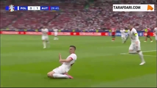 گل کریستوف پیونتک به اتریش (لهستان 1-1 اتریش)