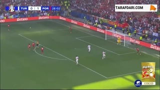 گل به خودی آک آیدین مقابل پرتغال (ترکیه 0-2 پرتغال)