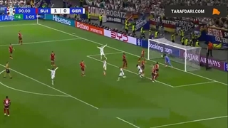 گل دقیقه 92 نیکلاس فولکروگ به سوئیس (سوئیس 1-1 آلمان)