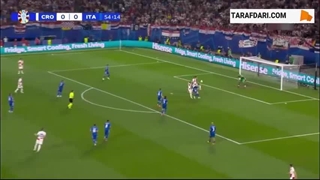 گل لوکا مودریچ به ایتالیا (کرواسی 1-0 ایتالیا)