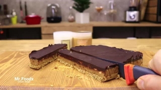 snickers Bar - خوشمزه ترین شکلات خانگی با بادام زمینی (اسنیکرز)