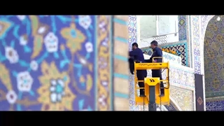 پرچم های سیاه امام حسین(ع) در حرم مطهر رضوی